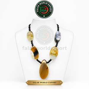 Handcrafted Eco-Friendly Natural Ox Horn <b>Necklace</b> Pendant Adjustable <b>Cord</b> Customizable Size Modern Boho Tribal From FWE - Product Image 6