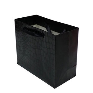 Black Matte Custom Printed Paper Bags with CMYK Printing Luxury Clothing & Gift Packaging Bags Boxit.pk - Product Image 1