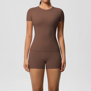 Ensemble de sport 4 pièces sans couture pour femme, manches longues, taille plus, pour fitness et yoga, collection 2026 – Vente en gros en ligne - Product Image 2