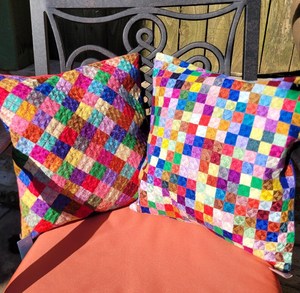 <b>Cushion</b> <b>Cover</b>: Handmade - Embroidered - Madagascar - Colourful - African - Artisan - Ethical - Home Decor - Product Image 1