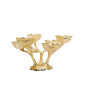 Cuencos para servir alimentos de diseño rústico vintage, chapados en oro de alta calidad, hechos de metal de alta calidad, a un precio impresionante. - Product Image 2