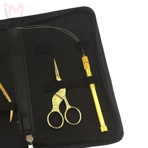 Wholesale custom elastic band wigs Printed logo <b>Extension</b> <b>Beading</b> Tool Kit Apply and Remove Plier Set - Product Image 2