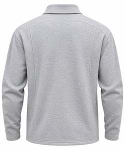 เสื้อสเวตเชิ้ตคอซิป ¼ ซิป ทรงปกติ ผ้าเฟรนช์เทอร์รี่ สีพื้น ปกคอพับ แขนยาว สไตล์ลำลอง โลโก้ด้านหน้า - Product Image 4