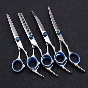 Ensemble de ciseaux professionnels pour toilettage de chiens en acier inoxydable avec pointe arrondie, ciseaux de coiffure pour droitiers - Product Image 5