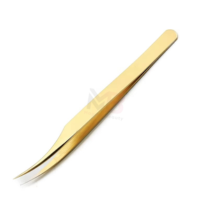 Pinzas Profesionales de Alta Calidad para Extensión de Pestañas de Acero Inoxidable Japonés, Logotipo Personalizado, Punta Curva y Afilada - Product Image 4