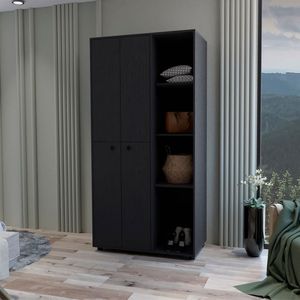 Boise camera da letto armadio nero elegante guardaroba per l'armadio camera da letto - Product Image 1