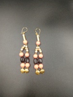 Boucles d'oreilles pendantes vintage plaquées or avec perles de culture d'eau douce noires et serti clos, bijoux minimalistes pour femme, à porter au quotidien, cadeau