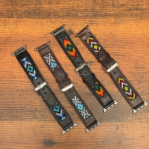 สายนาฬิกาลูกปัดหนังแท้สำหรับสตรีสายหนังวัวแท้แบบถอดง่าย - Product Image 5