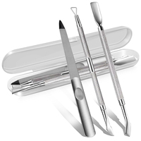 Kit de manucure en acier inoxydable de qualité médicale, best-seller, ergonomique, antidérapant, durable, pour le façonnage des ongles et le soin des cuticules