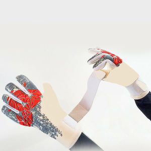 Gants de gardien de but de football en gros, paume en latex gaufré, adhérence antidérapante, support de manchette élastique, gants de football personnalisés - Product Image 5
