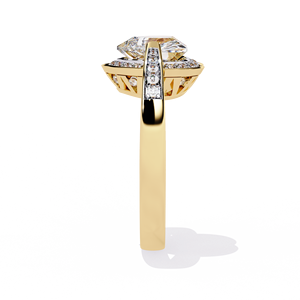 Anillo de Oro Sólido de 10k, 14k y 18k con Diamante en Forma de Corazón Clásico de 1.5 Ct de Aries Jewel para Mujer, para Regalo, Compromiso, Aniversario, Boda - Product Image 4