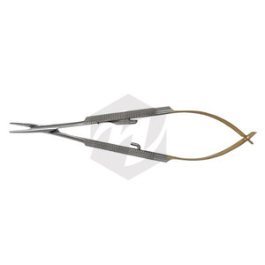 Porte-aiguilles dentaire manuel Castroviejo 5 1/2 pouces, surface diamantée, acier inoxydable, certifié CE, garantie 5 ans - Product Image 6
