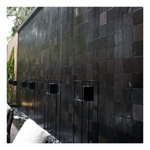 Grade A Mosaïques en pierre de lave noire naturelle 10x10cm Premium pour piscine et décoration murale extérieure - Product Image 2