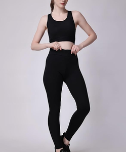 Conjunto Deportivo OEM Personalizado para Mujer, Sujetador Deportivo Sin Relleno y Leggings para Gimnasio, Yoga, Ejercicio, Tejido Suave, Transpirable y Elástico, 2 Piezas - Product Image 3
