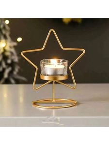 Modern Minimalist Black Metal Hanging Candle <b>Holder</b> Set Decorative <b>Tealight</b> Lantern Stand for Home Living Room Table Centerpiece - Product Image 5