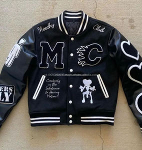 Original moda Otoño Invierno Varsity chaqueta Puff estampado carta hombres grueso algodón béisbol chaqueta personalizable Varsity chaqueta - Product Image 1