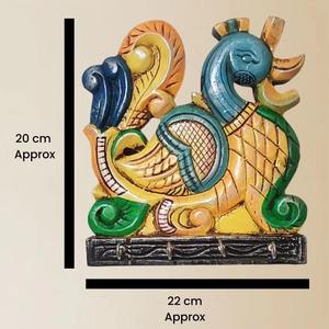 Best Quality Mango Wood <b>Key</b> Holder <b>Wall</b> Hanger 4 <b>Hooks</b> Artistic Wooden <b>Key</b> Stand Finely Crafted Traditional Craft for Home - Product Image 5