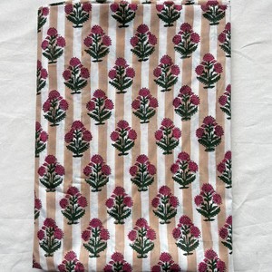 Manufacture Handmade Natural Hand Block Printed 100% Cotton Dress Material <b>Fabric</b> by the Yard at Factory Rate Supplier - Product Image 1
