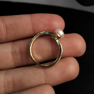 Elegant Freshwater Pearl Floral <b>Adjustable</b> <b>Ring</b> Free Size Open Band Pearl Jewelry <b>Ring</b> Resizable Supplier - Product Image 2