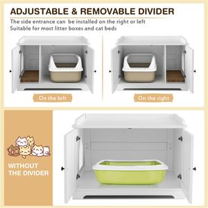 Cuccia per Gatti con Tiragraffi, Divisorio Regolabile, Utilizzo Versatile come Comodino, Tavolino da Caffè o Tavolino Laterale - Product Image 6