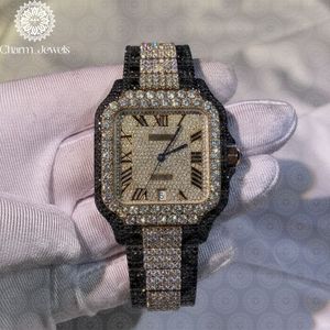 Charm_Jewels Luxury Stainless Steel Square <b>Watch</b> 38mm Analog Sapphire Crystal <b>Diamond</b> Bezel Unisex Fashion Quartz - Product Image 3