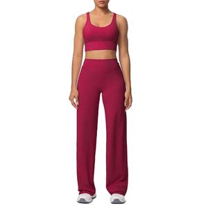 Soutien-gorge de sport sans couture, respirant, écologique, léger, à maintien élevé, avec logo cristallin sur le devant, couleur unie, pour le yoga - Product Image 1