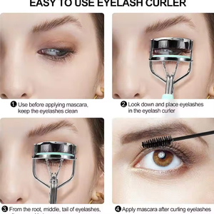 SUBHAN INTERNATIONAL Mini Eyelash Curler Lightweight Stainless Steel Manual Easy Application <b>No</b> <b>Pinch</b> Seamless Curling - Product Image 5
