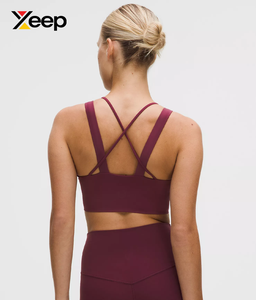 เสื้อชั้นในกีฬาโยคะคุณภาพสูงสำหรับผู้หญิง XEEP รุ่น XC-SB-105 แบบเรียบง่าย ระบายอากาศได้ดี สายปรับได้ แผ่นรองถอดออกได้ รองรับได้ดีเยี่ยม แห้งเร็ว - Product Image 2