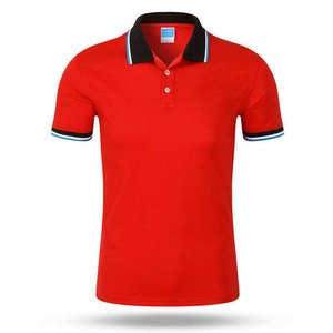 Polo en coton à manches courtes pour homme, 100 % polyester, orange, couleur unie, décontracté, tricoté, respirant, personnalisable en gros - Product Image 3
