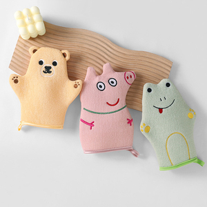 Cartoon Bath Glove for Kids-Gentle Scrub Sponge with Thermal Feature for Sports & Cycling Pain-Free Cleansing Home Use - Product Image 3