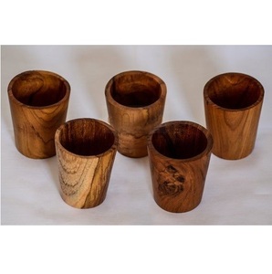 Eco Friendly Wooden Mug Handmade Solid Wood Coffee Cup Natural Finish Rustic Style <b>Drinkware</b> for Daily Kitchen Use - Product Image 3