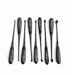 PISSCO Cervical Bone Curette Surgical <b>Instrument</b> Set Spine Surgery Cervical Curette <b>Instrument</b> Kit 9 PCS German Stainless Steel - Product Image 1