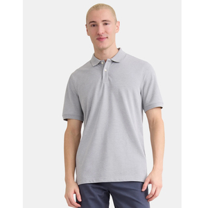 เสื้อโปโลแขนสั้นสีเทาสำหรับผู้ชาย ผ้าฝ้าย 100% ผ้าปิเก้ถัก สวมใส่สบาย สีพื้น ทรงปกติ - Product Image 6