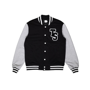 Chaqueta Varsity Verde para Hombre con Letra S Bordada en el Frente, Corte Regular, Estilo Preppy, Cuello Camisero, Material de Poliéster, Invierno - Product Image 6
