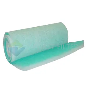 High quality green and white refractory glass fibre paint fog felt glass fiber filter cotton