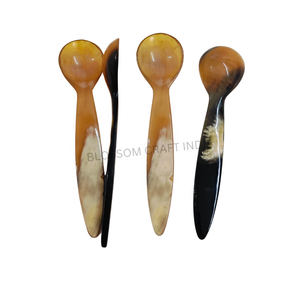 Cuillère en corne de buffle faite à la main de haute qualité et ensemble de cuillères à Dessert à soupe folklorique et en corne de vache pour thé/café et petit déjeuner - Product Image 5