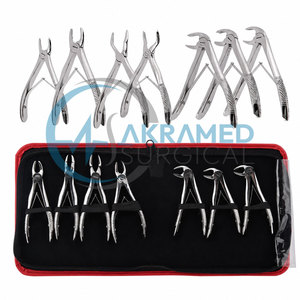 Ensemble de 7 forceps d'extraction dentaire de qualité supérieure en acier inoxydable pour enfants, kit d'instruments chirurgicaux pour l'extraction dentaire pédiatrique - Product Image 1