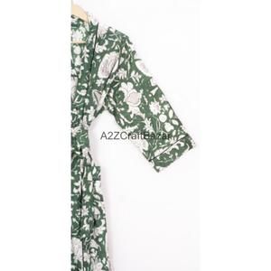 Ensemble de pyjama pour femmes en coton 100% imprimé floral romantique, col en V, manches longues, pour l'automne/l'hiver/le printemps/l'été - Product Image 3