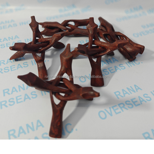 Support trépied en bois entrelacé pour coquillages décoratifs, cristaux bruts et ornements de jardin – Cadeau idéal pour une esthétique de maison sorcière - Product Image 5