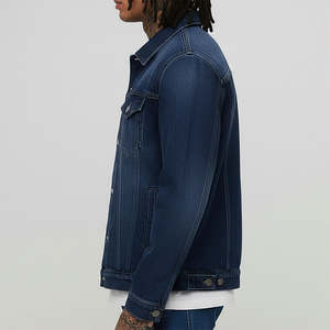 Chaqueta Vaquera de Invierno de Manga Larga con Botones Delanteros, Diseño Clásico Personalizado de Calidad Premium OEM, Estilo Casual Oversize, Lavado Excelente - Product Image 2