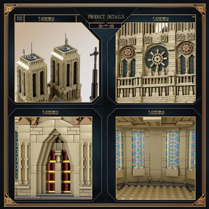 ชุดโมเดลสถาปัตยกรรมนอเทรอดามแห่งปารีส ของสะสม ตัวต่อสำหรับผู้ใหญ่ ไอเดียของขวัญสำหรับคนรักประวัติศาสตร์ - Product Image 5