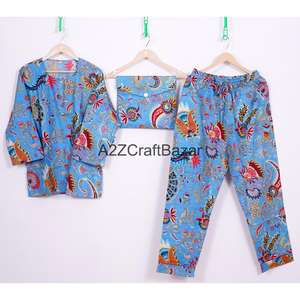 Ensemble de pyjamas d'hiver de luxe pour femmes, 100% coton, vêtements de nuit confortables, col confortable, vêtements de nuit OEM personnalisés - Product Image 1