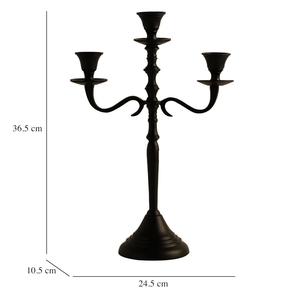 Candelabro de Tres Brazos de Diseño Creativo Negro, Portavelas Decorativo de Metal, Candelabro Moderno para Decoración del Hogar, Candelabro de Múltiples Brazos - Product Image 2