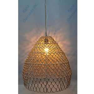 Lámpara Colgante Artesanal de Ratán y Mimbre Tejido, Estilo Marino, para Decoración del Hogar y Hoteles - Product Image 2