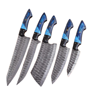 Best Supplier Factory Price Handmade Chef <b>Knife</b> <b>Set</b> 5pcs Damascus Steel Kitchen <b>Knife</b> resin & Wood Handle kitchen <b>Set</b> - Product Image 1