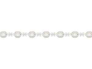 Bracelet tennis de luxe pour femme EtherStar Jewels, 8,50 carats, diamant de laboratoire taille brillant double halo, or massif 18 carats, bijoux fins - Product Image 2