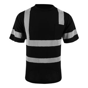 Camiseta de Seguridad de Alta Visibilidad, Malla Transpirable, Reflectante, de Manga Corta, para Verano, Construcción Industrial, ANSI Clase 1, con Luz LED Intermitente, Impermeable - Product Image 2