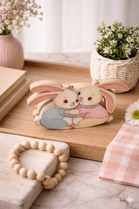 Conejo de madera con diseño de conejo, decoración para el hogar - Product Image 2