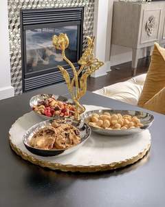 Bandeja de Servicio Multiusos de Latón Macizo con Asas de Agarre Fuerte para Uso en Hoteles y Servicios de Catering - Product Image 2