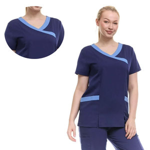 High Quality Women's Medical Scrubs Set Professional Nursing Uniform V-Neck Hospital Clinical Wear Dental Clinic Workwear Suit - Product Image 4